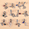 fiasrel 1bundle DIY 12 Zodiac Charms & Beads – End Links & Large-Hole Spacer Beads for Bracelet Making