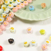 Fiasrel Colored glazed cat paw ceramic beads