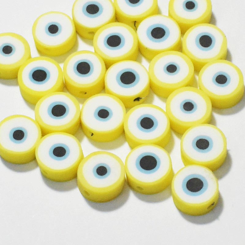 Fiasrel 10mm Colored soft clay eye beads