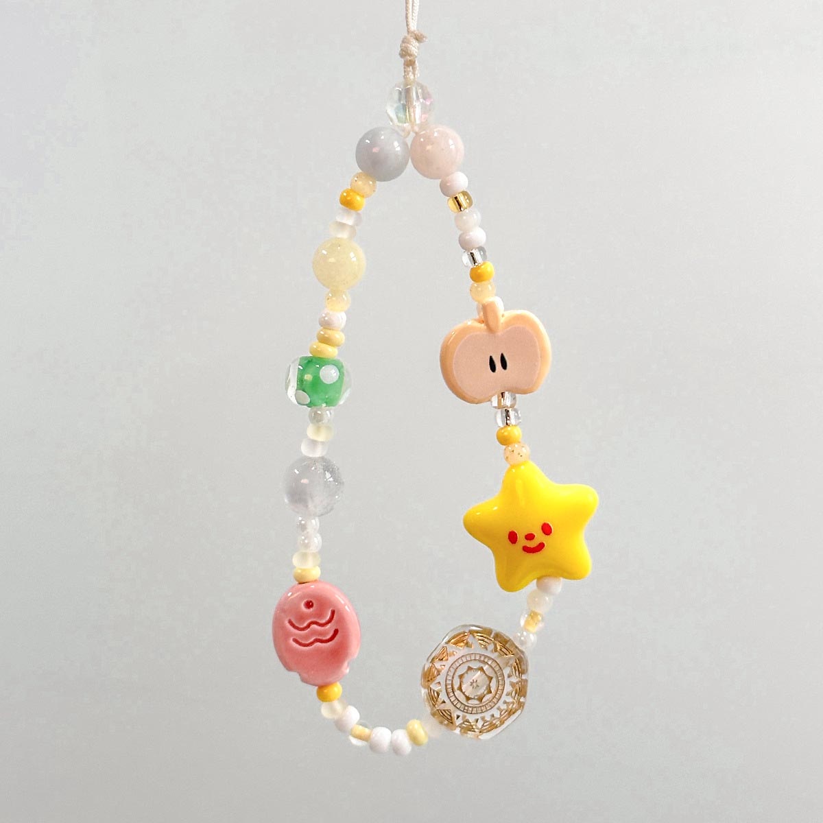 Fiasrel Colored ceramic small fish cake beads