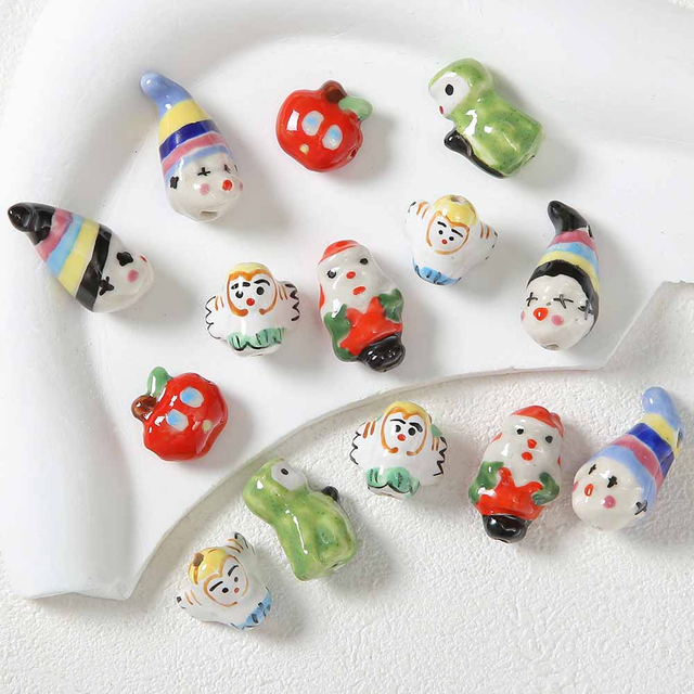 Fiasrel diy hand-painted ceramic bead jewelry