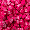 Fiasrel 1000pcs Kaleidoscope, peach heart, soft ceramic beads