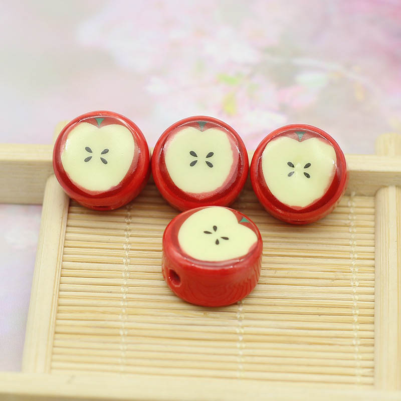 Fiasrel Ceramic Christmas apple beads