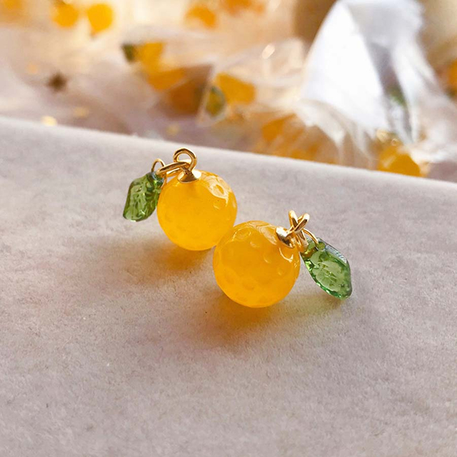 Fiasrel Yellow chalcedony oranges Drop Pendant