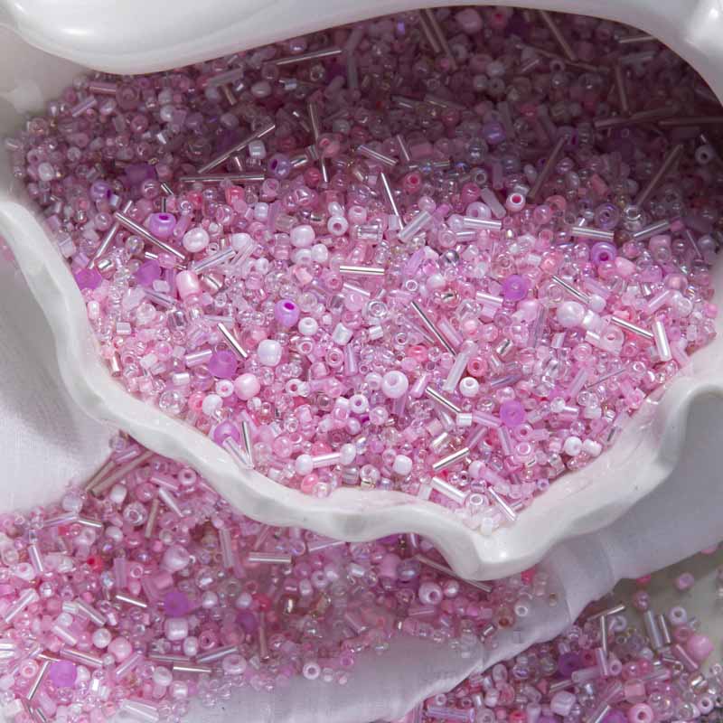 Fiasrel Assorted Styles & Colors DIY Glass Tube Beads
