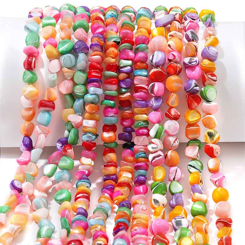 Fiasrel Natural Irregular Colored Horse Hoof Shell Beads - DIY Jewelry Materials