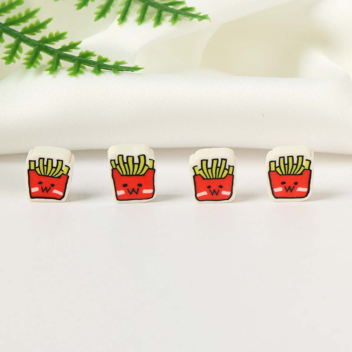 Fiasrel 100pcs Soft clay French fries beads