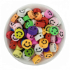 Fiasrel 10mm diy soft clay beads with mixed-color smiling faces