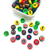 Fiasrel 100pcs Mixed-color cartoon fruit letter soft clay spacer beads