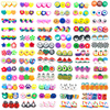 Fiasrel 100pcs Mixed-color cartoon fruit letter soft clay spacer beads