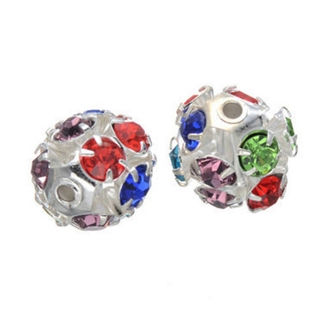 Fiasrel 50pcs Bayberry ball colored diamond DIY Shamballa Beads