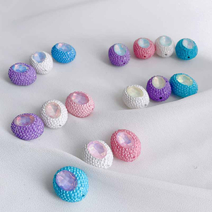 Fiasrel 3pcs Colored golf soft clay DIY Shamballa Beads