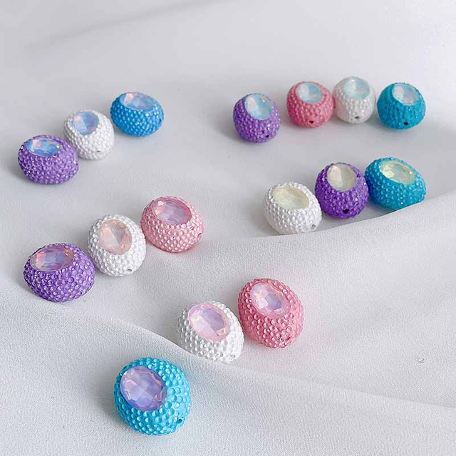 Fiasrel 3pcs Colored golf soft clay DIY Shamballa Beads