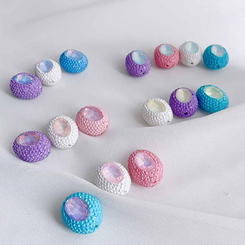 Fiasrel 3pcs Colored golf soft clay DIY Shamballa Beads
