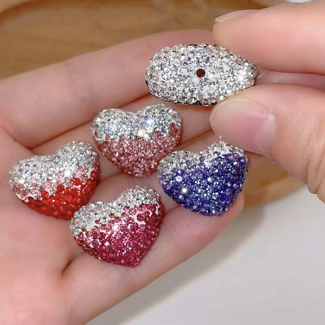 Fiasrel 5pcs Gradient colored soft clay DIY Shamballa Beads