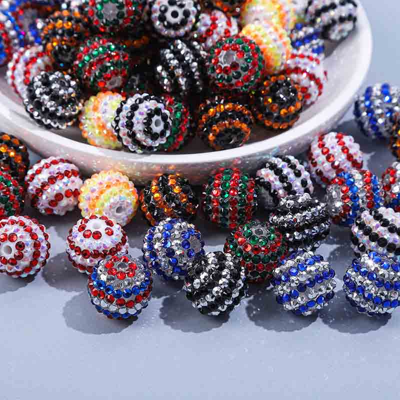 Fiasrel 10pcs 20mm drill ball DIY Shamballa Beads
