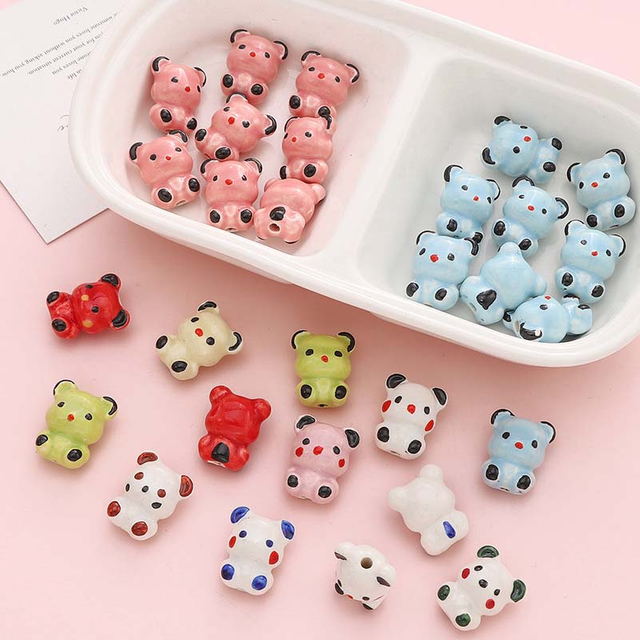 Fiasrel Fun Bear Ceramic beads