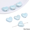 Fiasrel Blue heart-shaped ceramic beads