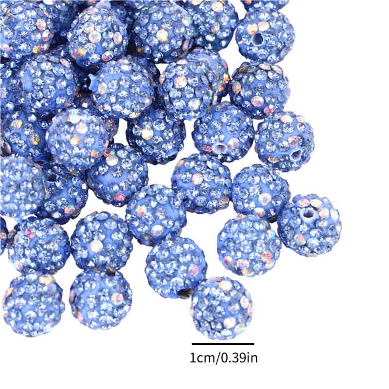 Fiasrel 50pcs Mixed drilling clay DIY Shamballa Beads