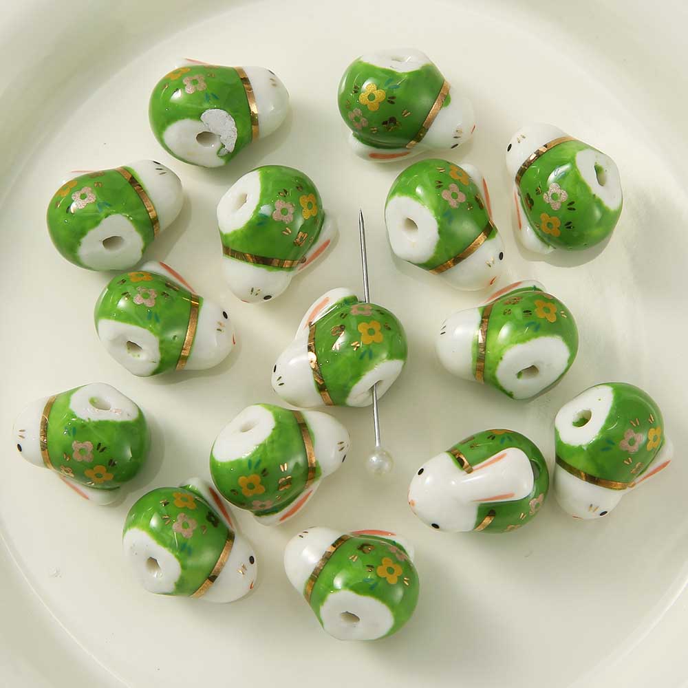 Fiasrel Creative little rabbit ceramic beads