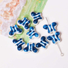 Fiasrel Blue hand-painted butterfly ceramic beads