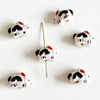 Fiasrel Cute animal-painted ceramic beads