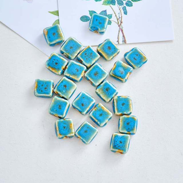 Fiasrel Ceramic beads with geometric shapes