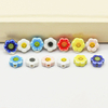 Fiasrel Colorful daisies with big smiling faces ceramic beads