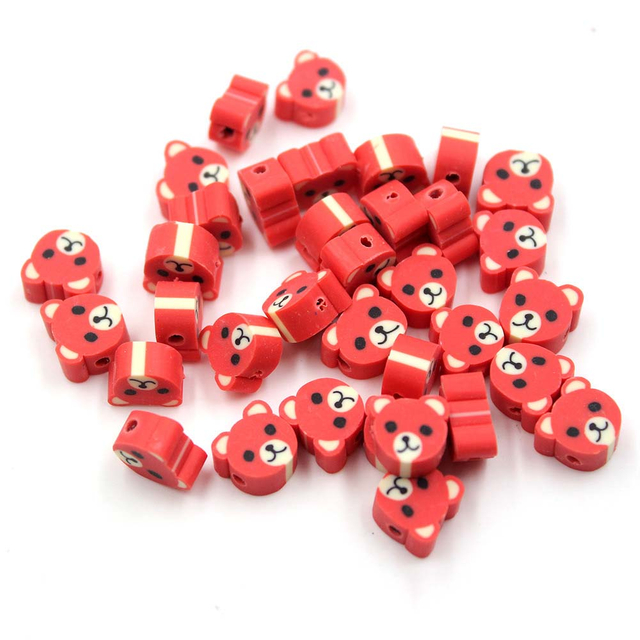Fiasrel 1000pcs Children's diy teddy bear soft clay beads