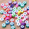 Fiasrel 20pcs Variegated star-shaped soft clay beads