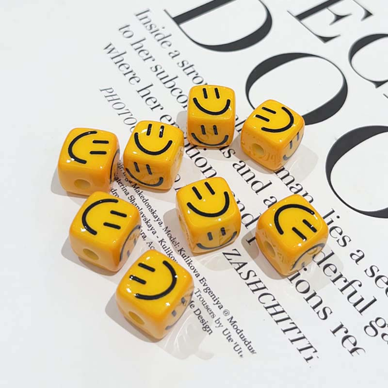 Fiasrel Cartoon cute smiling face beads