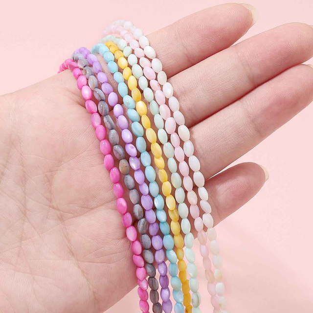 Fiasrel 3x5mm Purple Shell Seed Beads Loose