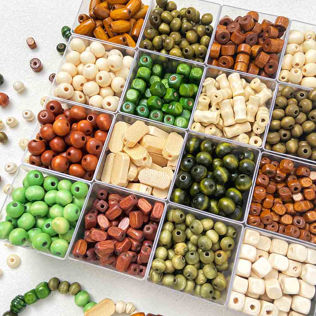 Fiasrel Retro and versatile wood bead material