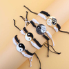 Fiasrel 5pcs Black and white simple Tai Chi Bagua bracelet