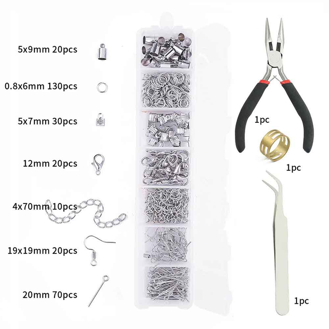 Fiasrel 7-grid bracelet necklace and tool set box accessory