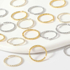 Fiasrel 500pcs 18k gold-plated open ring