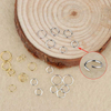 Fiasrel 10pcs Open ring silver ring connection ring accessory