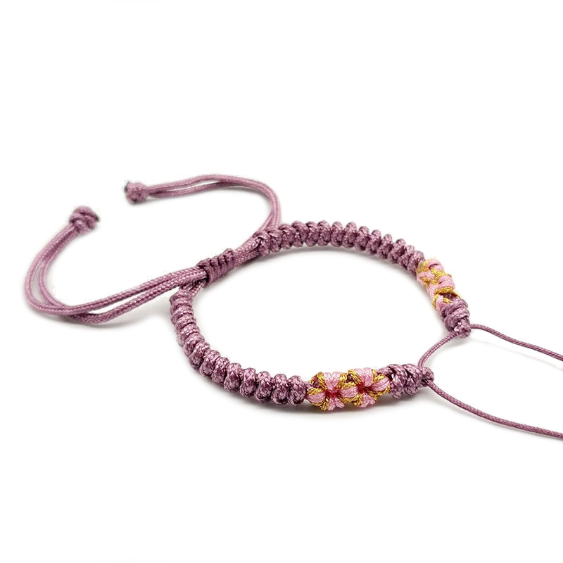 Fiasrel 2pcs The diamond knot and peach blossom knot bracelet