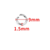 Fiasrel 200pcs 1.5mm Titanium steel open ring connection ring
