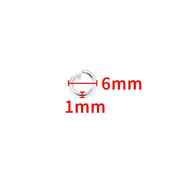 Fiasrel 200pcs 1mm Titanium steel open ring connection ring