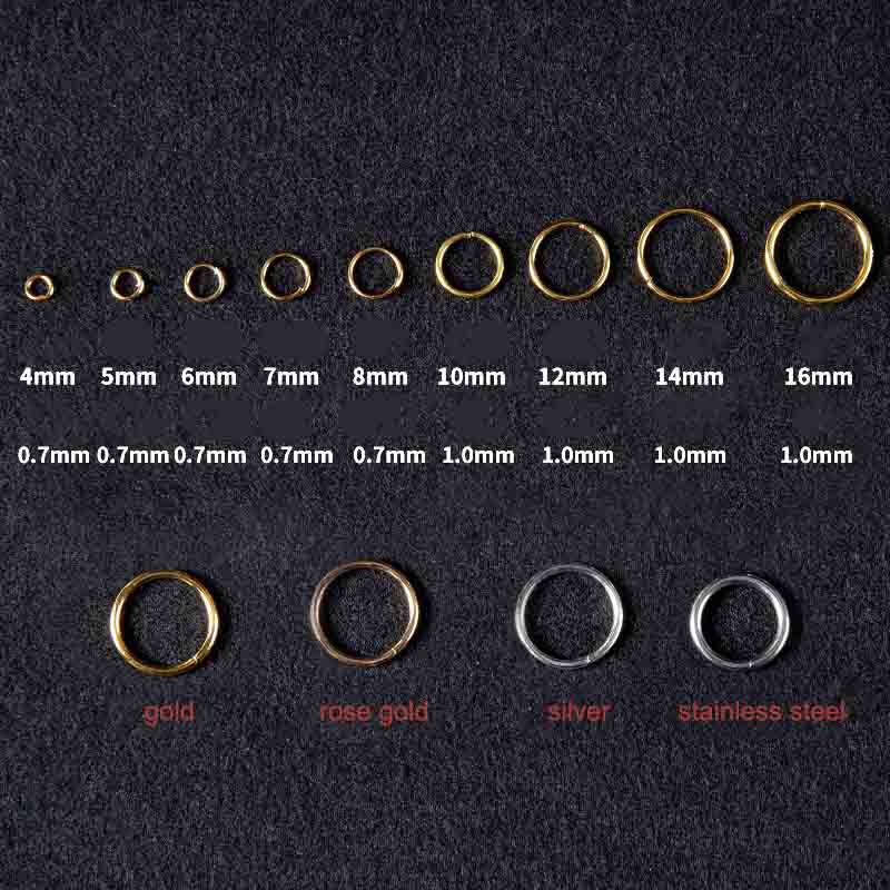 Fiasrel 4mm Circular ring closed mouth ring accessory