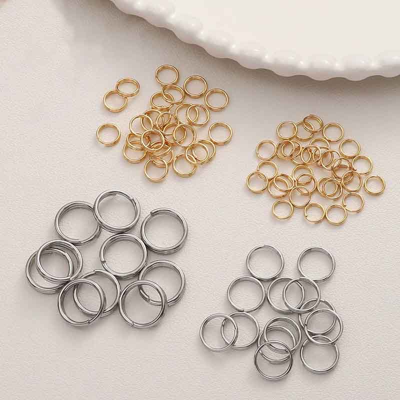 Fiasrel Stainless steel open double-ring jewelry accessories