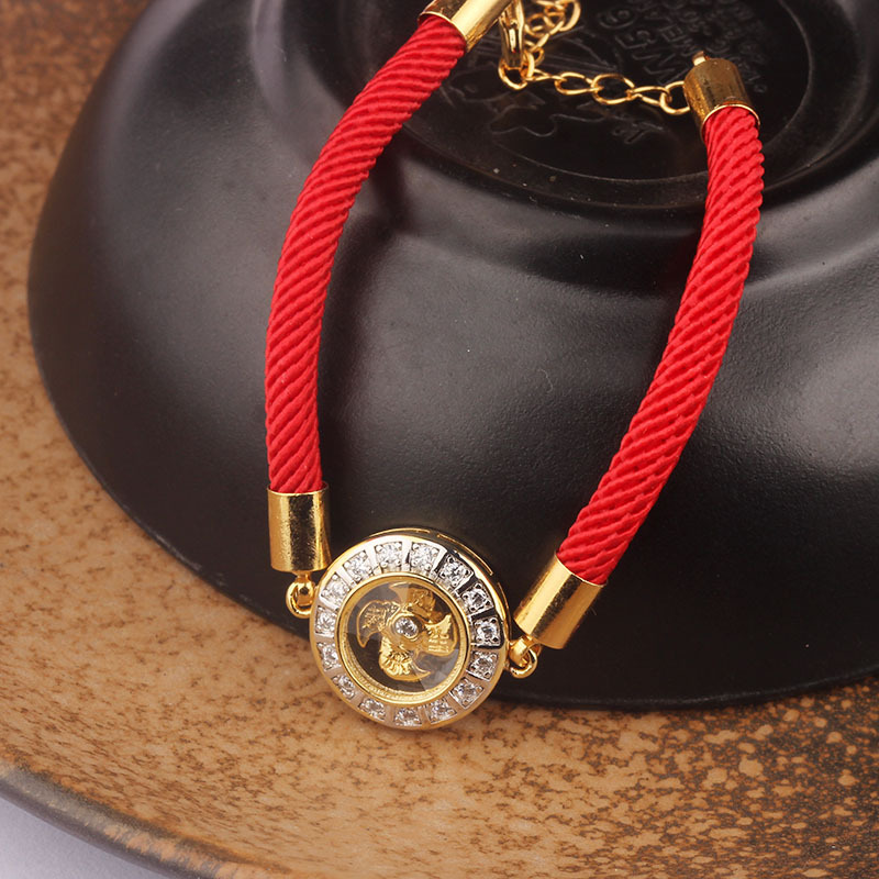 Fiasrel 2pcs Diamond-encrusted bracelet