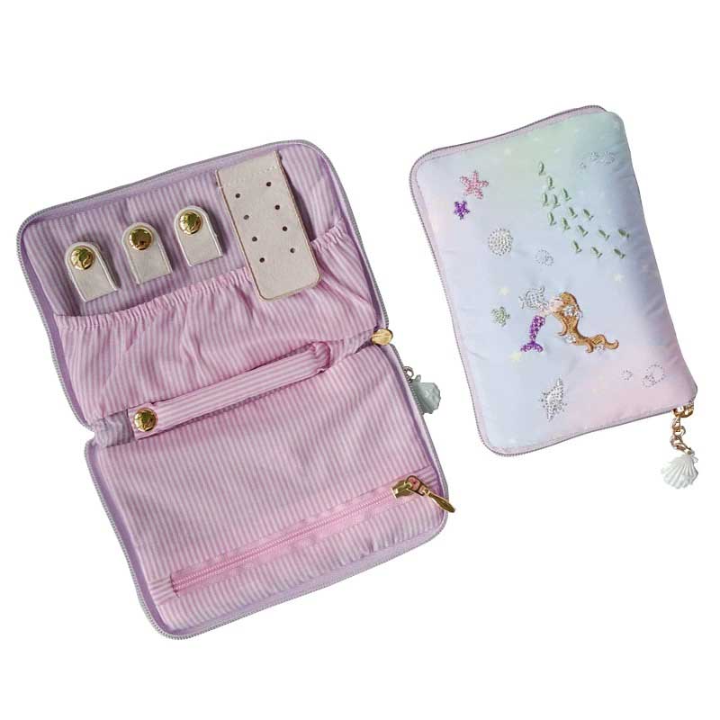 Fiasrel Japanese-style embroidered folding jewelry bag