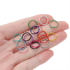 Fiasrel 100pcs Colored painted open ring