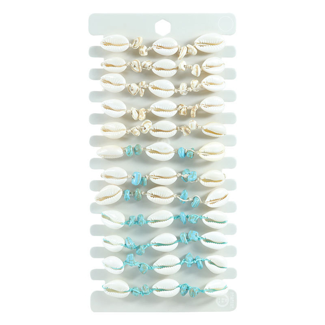 Fiasrel 2pcs Beach and seaside shell bracelet