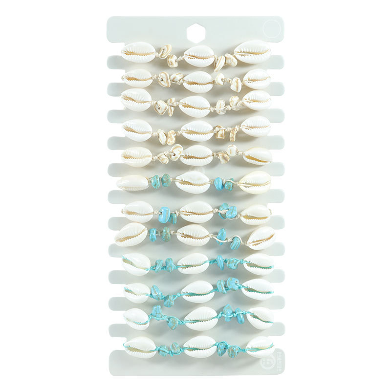 Fiasrel 2pcs Beach and seaside shell bracelet