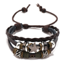Fiasrel Vintage Anti-Possession Pentagram Star Pattern Leather Braided Bracelet