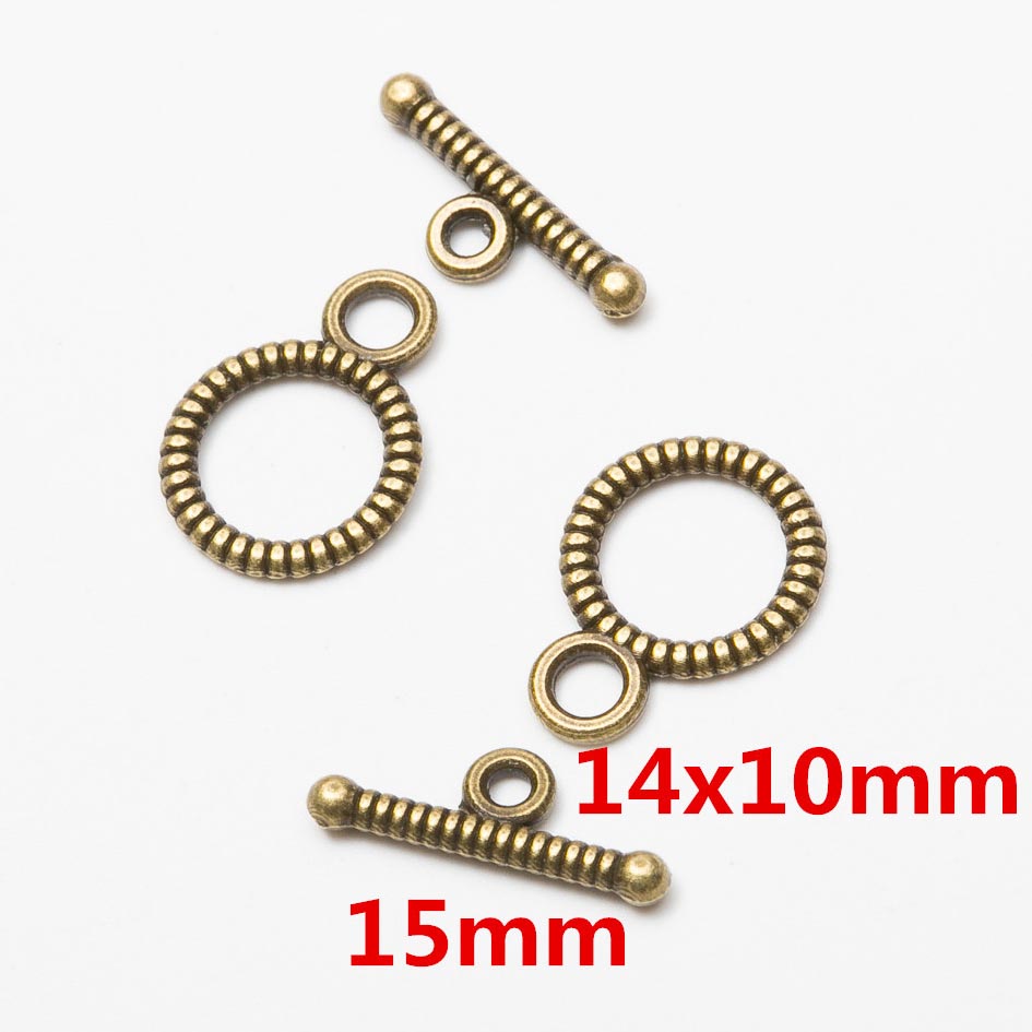 Fiasrel 10pcs Jewelry Making Accessories Heart Geometric Oval Connector Toggle Clasp