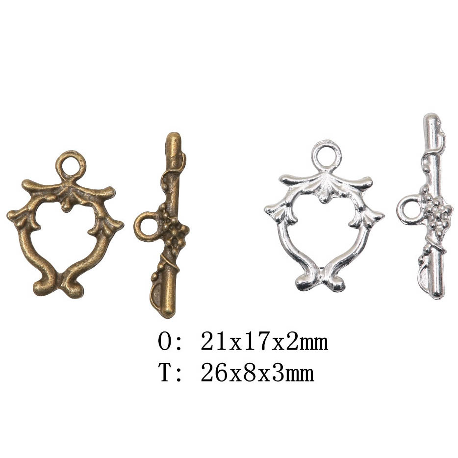 Fiasrel 10pcs DIY Jewelry Making Necklaces Connectors Fasteners Bracelets Hooks Accessories Toggle OT Clasps